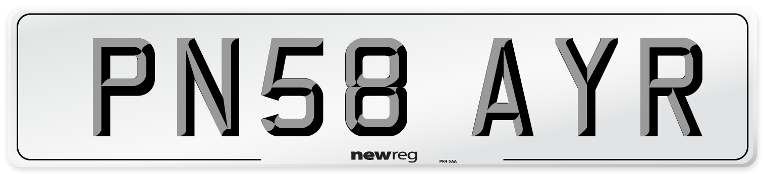 PN58 AYR Number Plate from New Reg